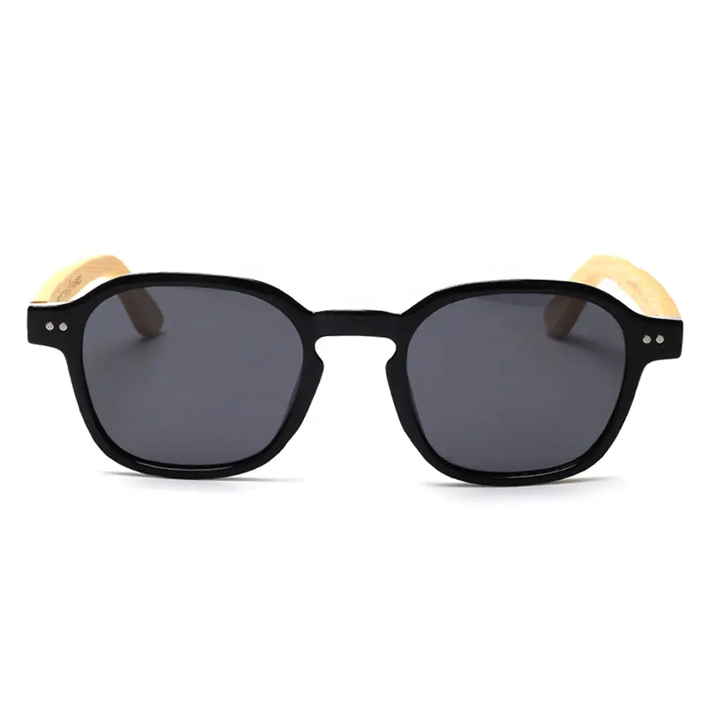 Kacamata hitam bambu candi modis bulat bingkai cermin nuansa kualitas baik kacamata hitam untuk pria dan wanita