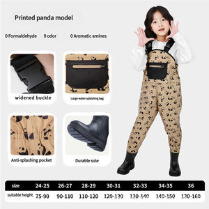 TOPIND Nouveau style Cuissardes de pêche en nylon imperméables Pantalon de costume Cuissardes de poitrine pour <span class=keywords><strong>enfants</strong></span> pour les jeux d'eau - Product Image 4