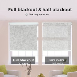 Stores à enroulement modernes et simples en chanvre sur mesure, occultants à 100 %, <span class=keywords><strong>pour</strong></span> balcon, salle de bain, fenêtre en <span class=keywords><strong>baie</strong></span>, installation sans perçage, Chine - Product Image 3