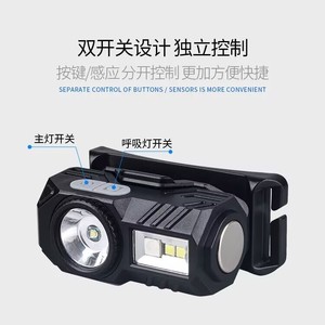 Linterna Frontal Recargable LED de 2000 mAh con Sensor de Movimiento, Luz para Sombrero para Pesca Nocturna al Aire Libre - Product Image 4