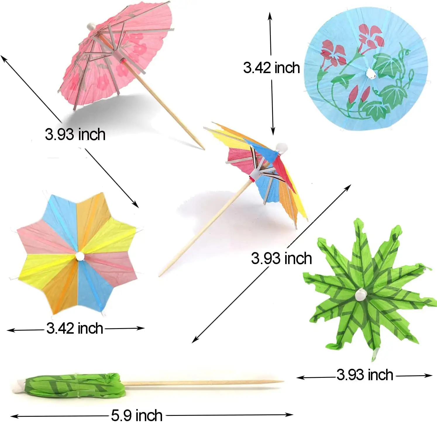 Factory Direct Disposable Wooden Party Picks Parasol Cocktail Picks Umbrella Cocktail Umbrella Toothpicks For Drink And Party