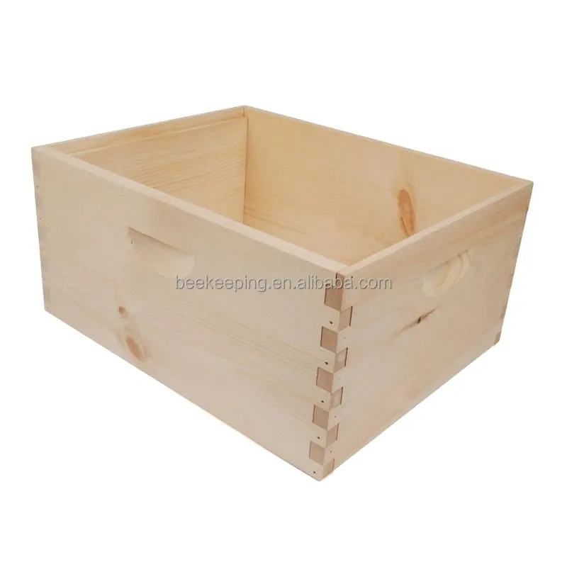 CHINABEES 9 5/8 "National Langstroth Bee Hive Brood Deep Box Pine Wood equipo de Apicultura