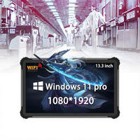Tablet PC Tangguh 13,3 Inci Windows 11 Industrial IP65 4G LTE WiFi 6 Intel I5 I7 Layar Tahan Cuaca Tablet Kendaraan Tablet Tangguh