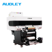 Audley A3 30cm Mini rouleau d'argent feuille d'or UV imprimante DTF avec F1080 XP600 têtes d'imprimante AB Film Crystal Machine d'impression d'étiquettes
