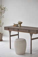 Meuble de maison antique en bois naturel, maison de ferme, table de console classique avec tiroir de rangement