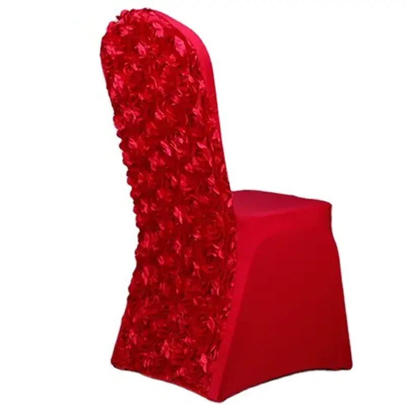 Роскошный высокоэластичный чехол на стул из спандекса для свадьбы, банкета, обеда, розочки, цветов, чехлы на сиденья для свадебного банкета, стула