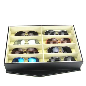 Grote Custom Multi Slots Glazen Display Box Luxe Brillen Verpakking Glazen Doos Voor Opslag