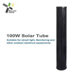 Fabricantes al por mayor paneles solares curvados de vidrio rígido 50W 100W 120W 200W panel solar cilíndrico para tubo solar para farola