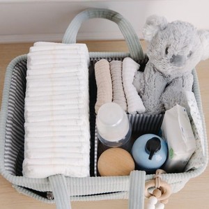 Organizador de Brinquedos e Cadernos em Tecido de Corduroy para Bebês, Resistente à Água, Multi-Capacidade, Roxo - Product Image 6