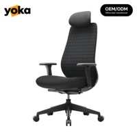 Chaise de bureau ergonomique élégante avec dossier en maille, accoudoirs réglables, appui-tête et châssis multi-positions pour assise de bureau