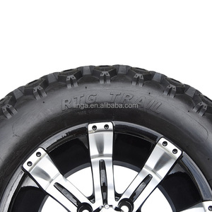 Carrito de golf mecanizado de 23*10,5-12 pulgadas, llantas negras brillantes y neumáticos todoterreno combinados - Product Image 5