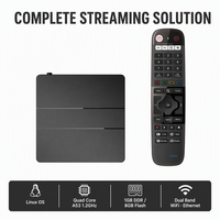 Boîtier TV Linux 4K Full HD Quad Core U7, lecteur multimédia IPTV, décodeur avec Wi-Fi double bande 2.4G 5G pour Smart TV