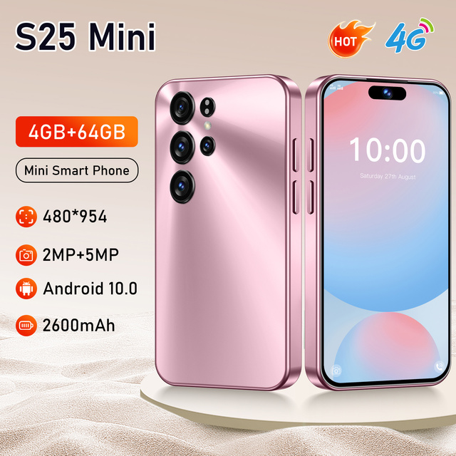 New Design S25mini 4-Inch HD Mini Size Smart Phone with 4GB RAM and 64GB ROM 3/4G LTE Dual Card Mini Smartphone