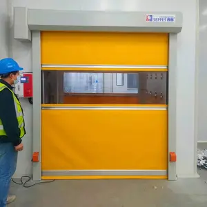 自動スムースローラーシャッタードア工業用PVC高速ドア高速オープニングドア