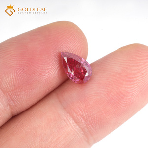 Diamant rouge en forme de poire cultivé en laboratoire Goldleaf, clarté EX VS1, certifié IGI, pour la fabrication de bijoux - Product Image 6