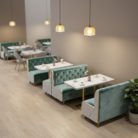 Fauteuil de banquette moderne et décontracté pour restaurant, salon de thé, pâtisserie, ou restaurant occidental – Mobilier en panneaux de bois – Vente en gros
