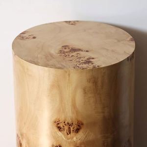 Console d'entrée en bois massif français avec bordure en placage de racine, base antique, couleur et taille personnalisables, rangement pour salon, villa, hôtel - Product Image 6