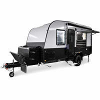 Caravane familiale tout-terrain Kinlife Ecocampor, best-seller, avec salon coulissant et cuisine, conforme aux normes australiennes.