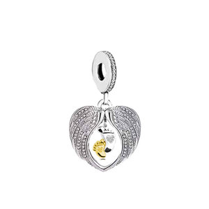 Hot 925 Sterling Silver Angel Wings <strong>Mum</strong> Dad Beads <strong>Charm</strong> Fit Original <strong>Charms</strong> Bracelets for Women Memcrial Jewelry Making 2022 DIY - Product Image 3