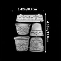 Matrice de découpe en métal pour pots de fleurs, pour albums photo DIY, boîtes cadeaux, cartes en papier, cartes de vœux et scrapbooking