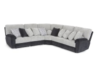 Ensemble de canapés inclinables électriques en tissu moderne, en forme de L, avec fonction massage, pour salon