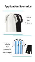 Nouvelle arrivée 100% Polyester Sportswear tissu tricoté Jersey pour filet de Football en plein air Neymar Santos Style Sportswear