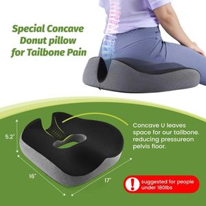 Cuscino concavo a forma di U per alleviare la pressione pelvica cuscino per emorroide cuscino per ufficio - Product Image 2
