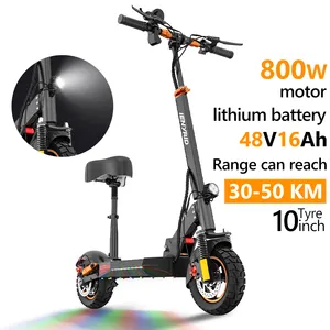 Electric Scooters With Seats UK Warehouse IENYRID M4 Pro S+ 10inch Off Road Electric Scooter 800W Adult Electric Scooter With Seat