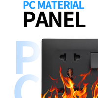 Prise murale universelle multifonctionnelle OEM ODM standard UK/UE avec panneau PC, prise USB Type-C 5 broches, usine source
