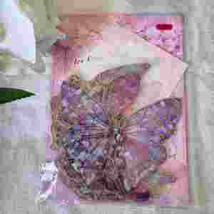 Pegatina de Pared 3D con Diseño de Mariposa, Pegatina Decorativa de Pared de PET, Pegatina de Mariposa Hueca para Decoración DIY - Product Image 4