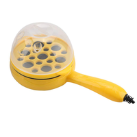 Cuiseur à œufs électrique automatique multifonctionnel, poêle antiadhésive 2 en 1, bouilloire à œufs, appareil à omelettes, couvercle transparent, 700W