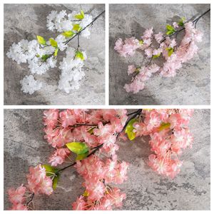 Bonsaï de fleurs artificielles CallaFloral, fleurs de cerisier blanches et rose champagne, pour décoration de mariage et de maison - Product Image 3