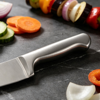 Ensemble de 8 couteaux de chef en acier inoxydable avec aiguiseur, couteaux de cuisine en gros