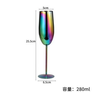 Copas de Vino de Acero Inoxidable con Tallo, Copas de Metal para Beber, Copas de Champán - Product Image 2
