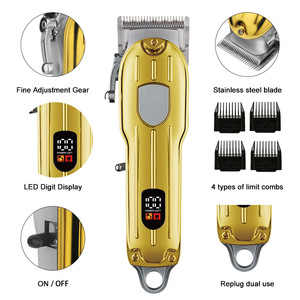 DOODA <span class=keywords><strong>Tondeuse</strong></span> à Cheveux Professionnelle d'Or, Rechargeable, Électrique, pour Hommes – Vente en Gros pour Salons - Product Image 2