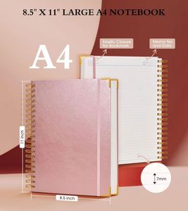 Spiral Notebook Journal Wholesale Hardcover Leather Lined Thread Sewn Customizable <b>Gift</b> Journals for Women Men A4/A5 Size - Product Image 3