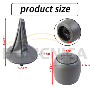 Fiat Car Gear <b>Shift</b> <b>Knob</b> Grey Leather 5-Speed Ergonomic Design For Fiat 500C Panda - Product Image 4