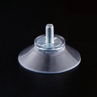 Crochet à ventouse transparent robuste en plastique de 3 cm avec vis M4, 40 ventouses en caoutchouc pour verre, meubles, pieds de table, patins de 15 mm, multi-usages