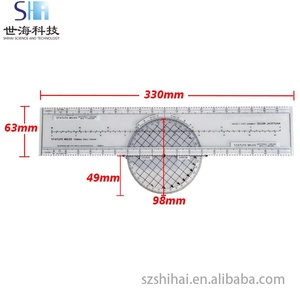 Sinh viên nhựa chuyến bay lập kế hoạch chính xác Cai Trị hải lý quy mô quay thước đo góc Pj-1 chuyến bay plotter - Product Image 3