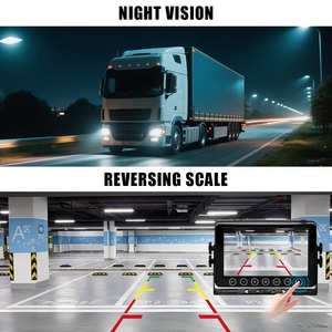 Monitor Video LCD da 7 Pollici per Veicoli e Camion, Kit Telecamera Retromarcia per Furgoni, Autobus, Camper, <span class=keywords><strong>DVR</strong></span> AHD <span class=keywords><strong>1080P</strong></span>, Sistema Split a 2 Canali - Product Image 5