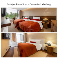 Ensemble de meubles de chambre d'hôtel sur mesure, fabrication directe d'usine, ensembles de chambres à coucher en bois modernes et luxueux pour projets hôteliers commerciaux