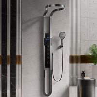 Ensemble de douche pluie Gun Gary Colonne de douche thermostatique intelligente avec panneau de douche à affichage de la température