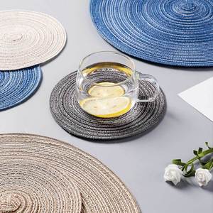 Vente chaude Style nordique rond <span class=keywords><strong>rotin</strong></span> caboteur coton café thé napperon et pièce maîtresse pour la maison ou le restaurant - Product Image 2
