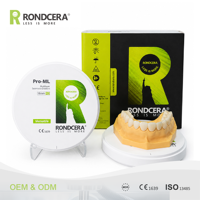 Bloc de zircone polyvalent Rondcera pour implant, zircone dentaire vierge pour restauration implantaire en laboratoire dentaire