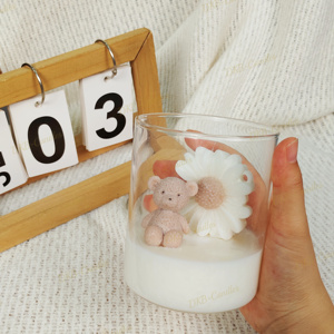 เทียนถั่วเหลืองแบบปรับแต่งได้เทียนหอมเทียนรูปหมีน่ารักบ้านกลิ่นหอมสปาเทียนหอม - Product Image 4