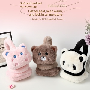 Orejeras de Invierno con Diseño de Oso de Dibujos Animados para Hombres y Mujeres - Estilo Coreano, Lindas Orejeras de Felpa Gruesa para Estudiantes - Product Image 4