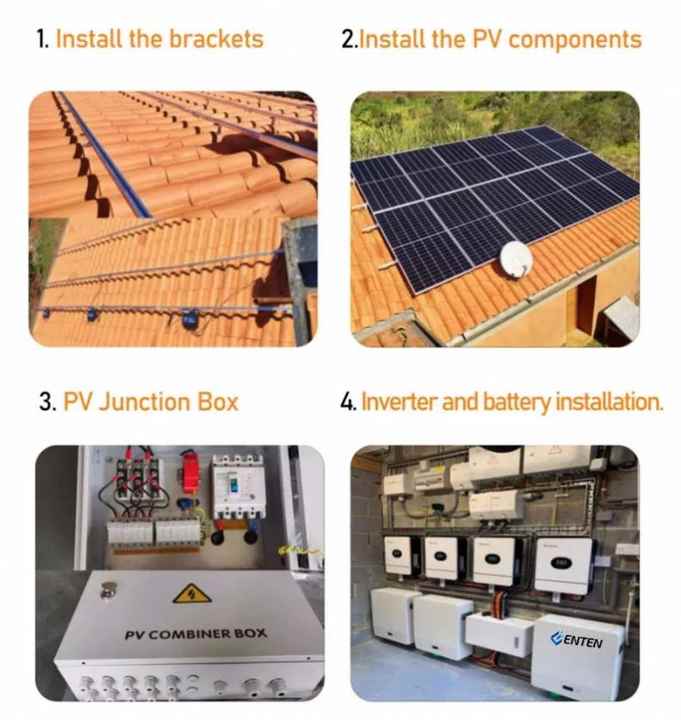Complete Set Solar Energy System 10000w Hybrid Solar System 3KW 5KW 8kw ...