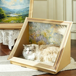 Griffoir pour <span class=keywords><strong>chat</strong></span> en peinture à l'huile, style rétro classique, durable, pratique, créatif, artistique et décoratif pour intérieur, pour espace de repos - Vente en gros - Product Image 1