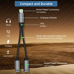 PD100W USB C Audio y divisor de carga Adaptador de carga de audio USB C dual Carga rápida para <span class=keywords><strong>iPhone</strong></span> 1615 Galaxy S24 23 S22 Ultra - Product Image 5