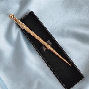 Pure Copper <strong>Acupuncture</strong> Massage <strong>Pen</strong> Facial Reflexology Massage Tool with a Cloth Bag for Face Back SPA <strong>Therapy</strong> Stimulator - Product Image 1